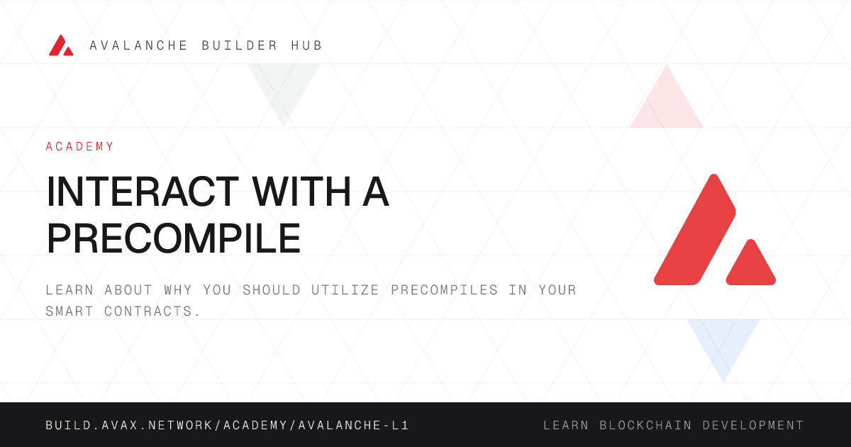 Interact with a Precompile | Avalanche Builder Hub