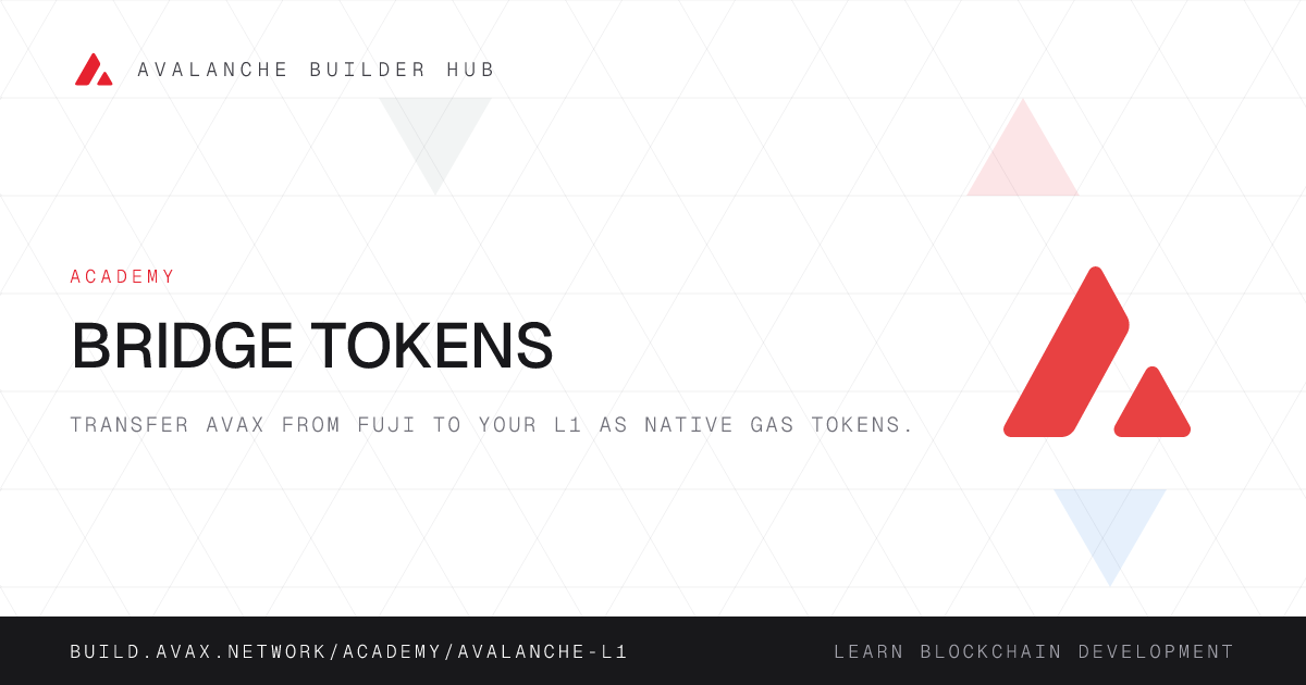 Bridge Tokens | Avalanche Builder Hub