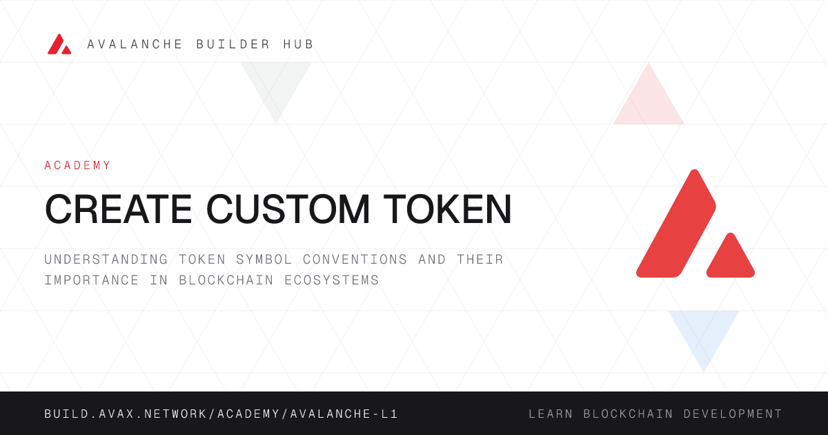 Create Custom Token | Avalanche Builder Hub