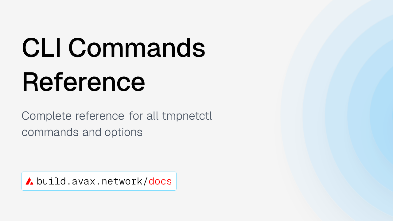 CLI Commands Reference | Avalanche Builder Hub
