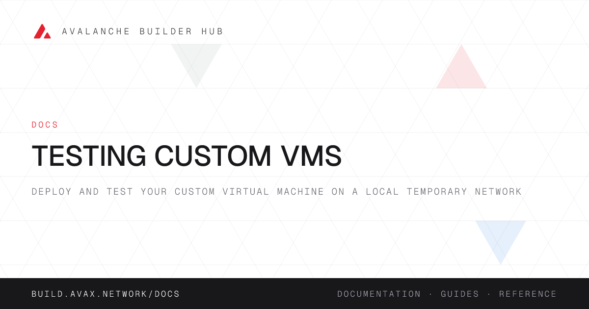 Testing Custom VMs | Avalanche Builder Hub
