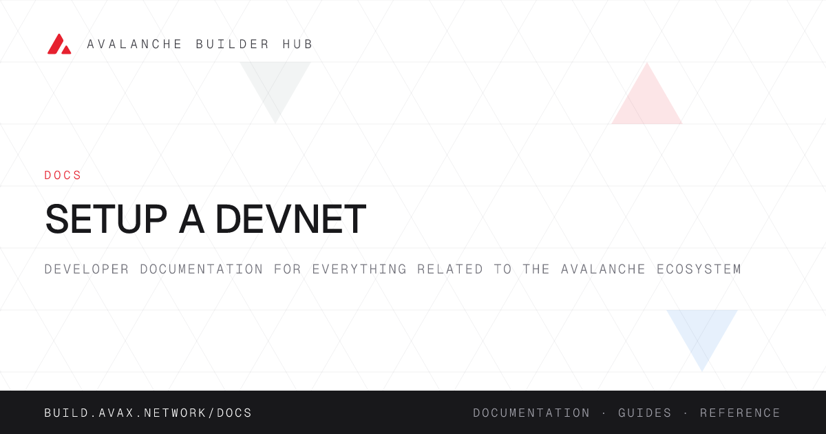 Setup a Devnet | Avalanche Builder Hub