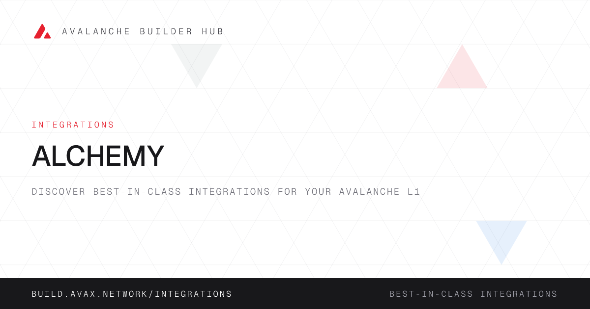Alchemy | Avalanche Builder Hub
