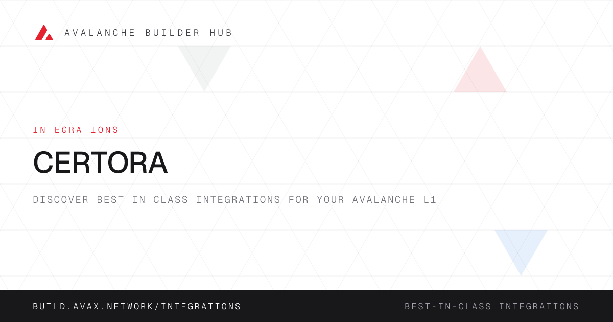 Certora | Avalanche Builder Hub