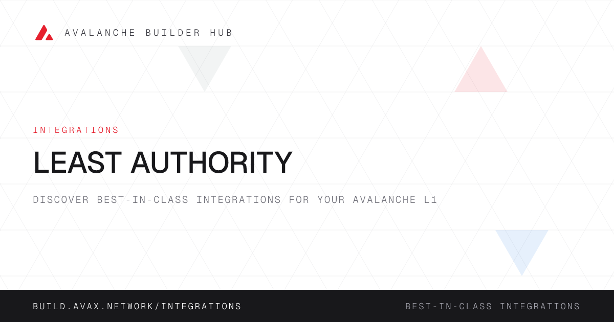 Least Authority | Avalanche Builder Hub