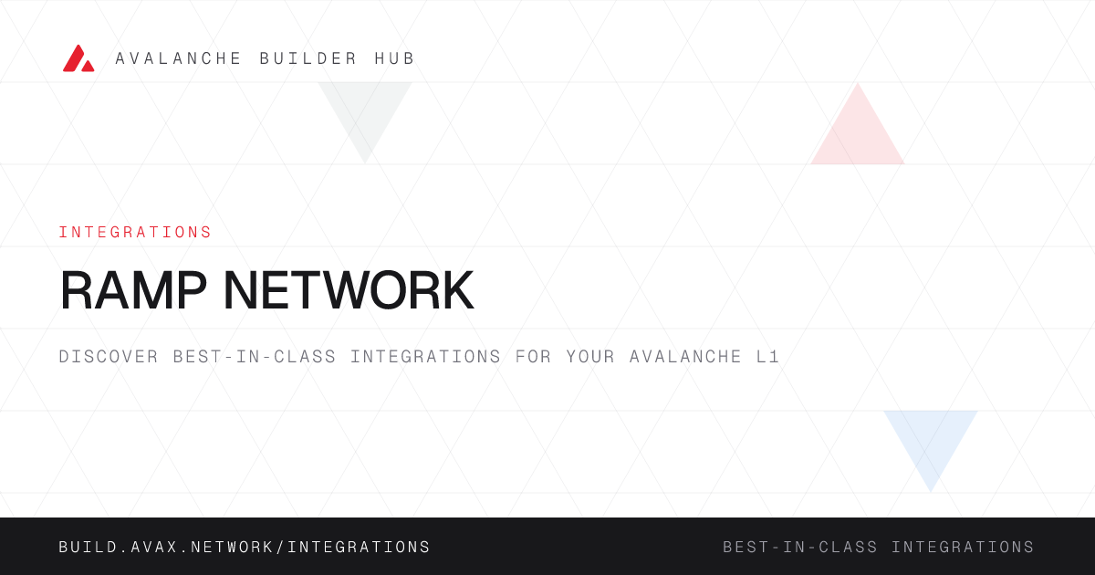 Ramp Network | Avalanche Builder Hub
